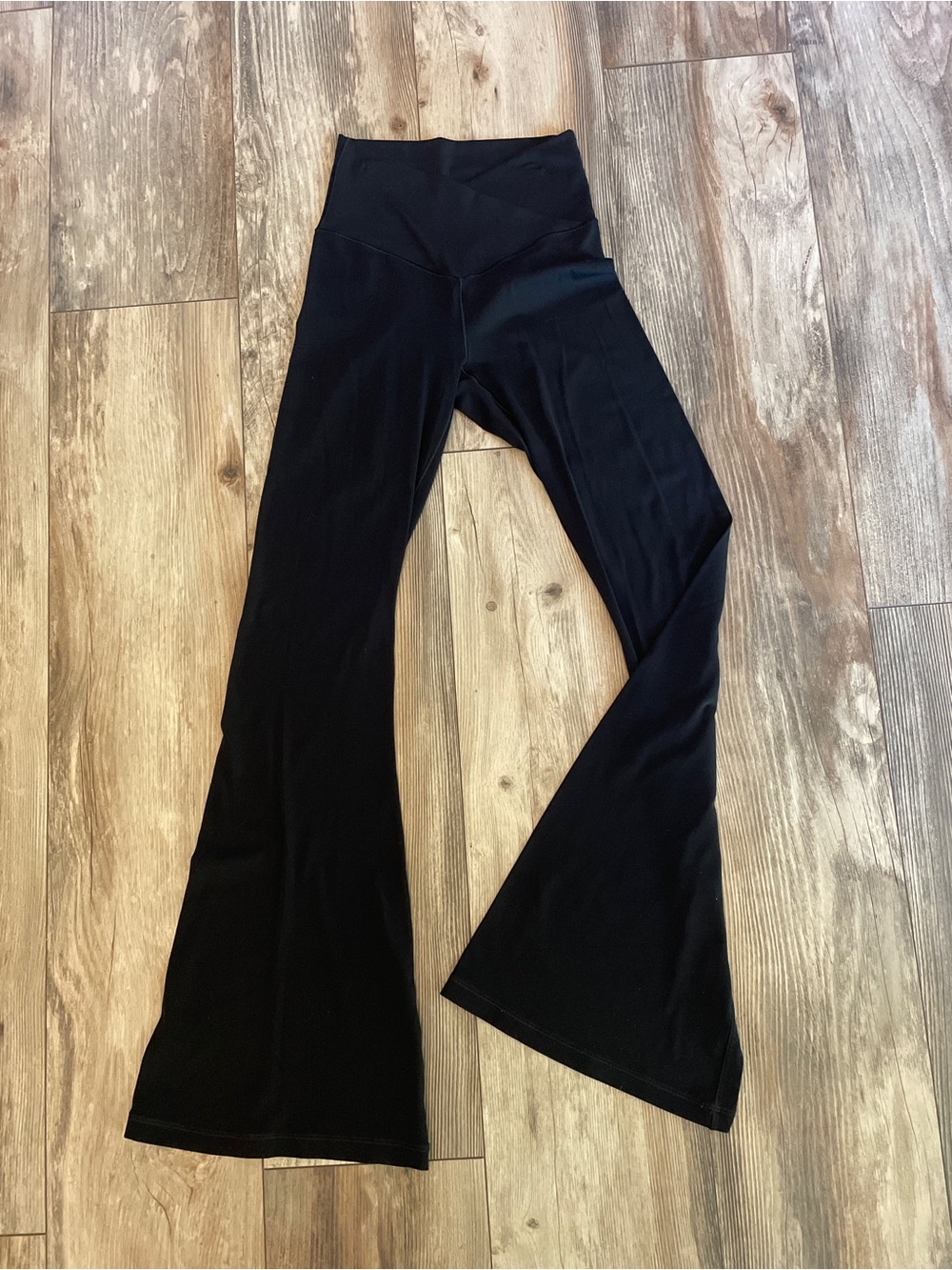 aerie Offline Flare High-Rise Shorts in Black